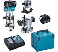 Makita DRT50RTJX2 Fraiseuse sans fil à une main 18V Li-Ion