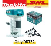 Makita DRT52 18V Défonceuse sans fil sans balais 30000 tr/min 1/4" 6mm pour le fraisage, le rainurage et la sculpture du bois, unité nue No battery