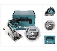 Makita DSP 600 ZJ Scie plongeante sans fil 36 V (2x 18 V) Brushless + lame de scie circulaire EFFICUT + Makpac - sans batterie, sans chargeur