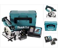 Makita DSS 501 RMJ Scie circulaire sans fil 136 mm 18V Li-ion + 2x Batteries 4,0 Ah + Chargeur + Coffret de transport Makpac
