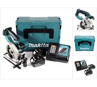 Makita DSS 501 RTJ Scie circulaire sans fil 136 mm 18V Li-ion + 2x Batteries 5,0 Ah + Chargeur + Coffret de transport Makpac