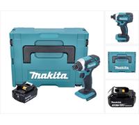 Makita DTD 152 F1J 18V Li-Ion Visseuse à chocs sans fil avec boîtier Makpac + 1x Batterie BL 1830 3,0 Ah Li-Ion - sans Chargeur
