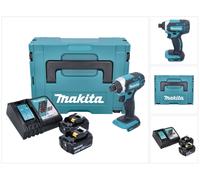 Makita DTD 152 RMJ 18V Li-Ion Visseuse à chocs sans fil avec boîtier Makpac + 2x Batteries BL 1840 4,0 Ah Li-Ion + Chargeur rapide DC 18 RC