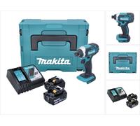 Makita DTD 152 RTJ 18V Li-Ion Visseuse à chocs sans fil avec boîtier Makpac + 2x Batteries BL 1850 5,0 Ah Li-Ion + 1x Chargeur rapide DC 18 RC