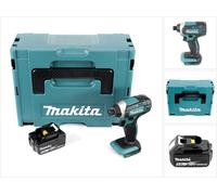 Makita DTD 152 T1J 18V Li-Ion Visseuse à chocs sans fil avec boîtier Makpac + 1x Batterie BL 1850 5,0 Ah Li-Ion - sans Chargeur