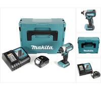 Makita DTD 153 RF1J 18V Brushless Visseuse à choc sans fil + Boîter Makpac + 1x Batterie BL 1830 3,0 Ah Li-Ion + Chargeur DC 18 RC