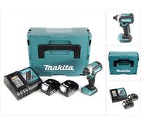 Makita DTD 153 RFJ Visseuse à percussion sans fil 18V, 1/4", 170 Nm, sans balai + 2x Batteries 3,0 Ah + Chargeur rapide + Makpac 2
