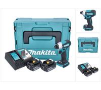 Makita DTD 157 RFJ visseuse à chocs sans fil 18 V 140 Nm 1/4'' sans balais + 2x batterie 3,0 Ah + chargeur + Makpac