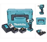 Makita DTD 172 RFJ visseuse à chocs sans fil 18 V 180 Nm 1/4'' sans balais + 2x batterie 3,0 Ah + chargeur + Makpac