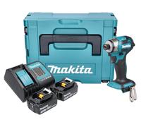 Makita DTD 173 SFJ hoc sans fil 18 V 180 Nm 1/4" Brushless + 2x batterie 3,0 Ah + chargeur + Makpac