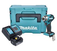 Makita DTD 173 SG1J hoc sans fil 18 V 180 Nm 1/4" Brushless + 1x batterie 6,0 Ah + chargeur + Makpac