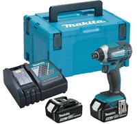 Visseuse à chocs 18 V LXT 165 Nm - MAKITA - avec 2 batteries 5Ah - chargeur - MAKPAC - DTD152RTJ