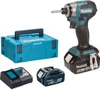 Makita DTD173RTJ Visseuse a Chocs 1/4" Li-ion LXT (18V/ 2x 5,0Ah), Makpac