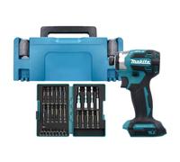 Makita DTD173ZJX2 Visseuse à percussion sans fil sans balais 18 V avec étui Makpac et 38 embouts de torsion Impact Premier