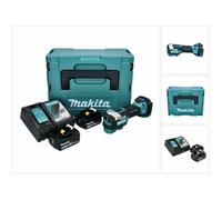 Makita DTM 52 RGJ Outil multifonction Découpeur-ponceur sans fil Brushless Starlock Max 18 V + 2x Batteries 6,0Ah + Chargeur + Coffret Makpac