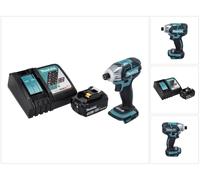 Makita DTS 141 RF1 Visseuse à impulsions sans fil 18 V 40 Nm 1/4" Brushless + 1x batterie 3,0 Ah + chargeur