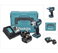 Makita DTS 141 RFJ Visseuse à impulsions sans fil 18 V 40 Nm 1/4" Brushless + 2x batterie 3,0 Ah + chargeur + Makpac