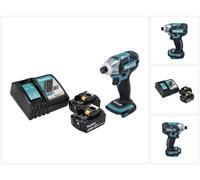 Makita DTS 141 RG Visseuse à impulsions sans fil 18 V 40 Nm 1/4" Brushless + 2x batterie 6,0 Ah + chargeur