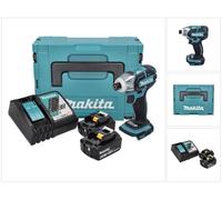 Makita DTS 141 RGJ Visseuse à impulsions sans fil 18 V 40 Nm 1/4" Brushless + 2x batterie 6,0 Ah + chargeur + Makpac