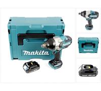 Makita DTW 1001 Y1J 18 V Li-Ion Brushless Boulonneuse à chocs sans fil avec Boîtier Makpac + 1x Batterie BL 1815 1,5 Ah - sans Chargeur