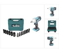 Makita DTW 190 Z 18V Li-ion Boulonneuse à chocs sans fil + Jeu de 14 clés à douille Makita B-52308 - sans batterie, sans chargeur
