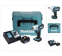 Makita DTW 251 RM1J 18V Boulonneuse à chocs sans fil 230 Nm + Coffret de transport Makpac + 1x Batterie BL 1840 4,0 Ah + Chargeur DC18RC