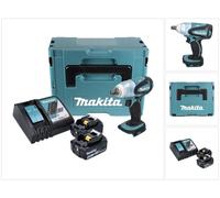 Makita DTW 251 RMJ Boulonneuse à chocs sans fil 230 Nm + Coffret de transport Makpac + 2x Batteries BL 1840 Akku 18 V 4 Ah + Chargeur rapide