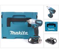 Makita DTW 251 Y1J 18 V Boulonneuse à chocs sans fil 230 Nm + Coffret de transport Makpac + 1x Batterie BL 1815 N 1,5 Ah - sans Chargeur