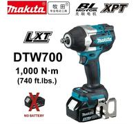 Makita DTW700 hocs sans fil 18V moteur sans brosse 1000Nm clé électrique à vitesse Variable haute efficacité arrêt automatique Durable DTW700