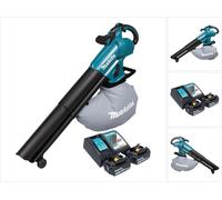 Makita DUB 187 RF2 Souffleur et aspirateur de feuilles sans fil 18 V Brushless + 2x batterie 3,0 Ah + chargeur