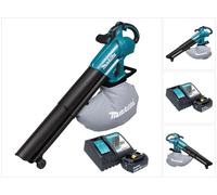 Makita DUB 187 RM Souffleur et aspirateur de feuilles sans fil 18 V Brushless + 1x batterie 4,0 Ah + chargeur