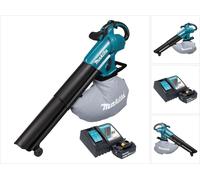 Makita DUB 187 RT Souffleur et aspirateur de feuilles sans fil 18 V Brushless + 1x batterie 5,0 Ah + chargeur
