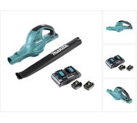 Makita DUB 361 PM Souffleur sans fil 2x 18 V / 36 V + 2x Batteries Makita BL 1840 B 4 Ah / 4000 mAh + Chargeur double Makita DC 18 RD