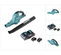 Makita DUB 361 PT Souffleur sans fil 2x 18 V / 36 V + 2x Batteries Makita BL 1850 B 5 Ah / 5000 mAh + Chargeur double Makita DC 18 RD
