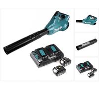 Makita DUB 362 Souffleur sans fil 2x18 V + 2x Batteries 6 Ah / 6000 mAh + Chargeur double Makita DC 18 RD