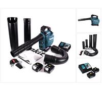 Makita DUB 363 RT2V Souffleur / aspirateur de feuilles à batterie 36 V ( 2x 18 V ) Brushless + kit d'aspiration + 2x batterie 5,0 Ah + chargeur