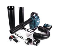 Makita DUB 363 RT2V Souffleur / aspirateur de feuilles à batterie 36 V ( 2x 18 V ) Brushless + kit d'aspiration + 2x batterie 5,0 Ah + chargeur