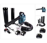 Makita DUB 363 T2V Souffleur / aspirateur de feuilles à batterie 36 V ( 2x 18 V ) Brushless + kit d'aspiration + 2x batterie 5,0 Ah - sans chargeur