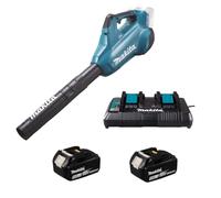 Makita DUB362PT2 Souffleur à Feuilles 36V + 2 Batteries 18V 5.0Ah Li-ION + Chargeur DC18RD,Vert