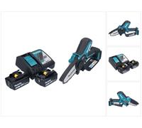 Makita DUC 101 RG Trononneuse d'elagage sans fil 18 V 10 cm Brushless + 2x batterie 6,0 Ah + kit chargeur