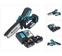 Makita DUC 150 RG2 Tronconneuse d'elagage sans fil 18 V 15 cm Brushless + 2x batterie 6,0 Ah + kit chargeur