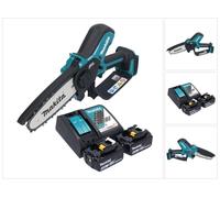 Makita DUC 150 RT2 Tronçonneuse d'elagage sans fil 18 V 15 cm Brushless + 2x batterie 5,0 Ah + kit chargeur