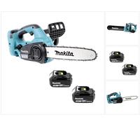Makita DUC 302 30cm Tronçonneuse d'élagage sans fil avec 2 x 18 V = 36 V de Puissance + 2x Batteries BL 1840 - sans Chargeur