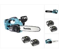 Makita DUC 302 30cm Tronçonneuse d'élagage sans fil avec 2 x 18 V = 36 V de Puissance + 2x Batteries BL 1850 - sans Chargeur