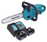 Makita DUC 307 SM2X3 Tronçonneuse à chaîne sans fil 18 V 30 cm Brushless + 2x batterie 4,0 Ah + chargeur
