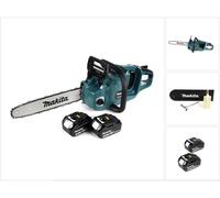 Makita DUC 355 M2 Tronçonneuse à chaîne sans fil 36V ( 2x18V ) Brushless 35 cm + 2x 4,0 Ah batterie - sans chargeur