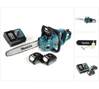 Makita DUC 355 RM2 Tronçonneuse à chaîne sans fil 36V ( 2x18V ) Brushless 35 cm + 2x 4,0 Ah batterie + chargeur
