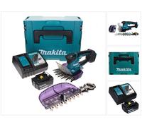 Makita DUM 604 RF1XJ Cisailles à gazon sans fil 18 V avec lame pour gazon et arbustes + 1 batterie 3,0 Ah + chargeur + Makpac