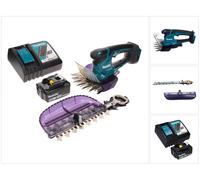 Makita DUM 604 RM1X Cisailles à gazon sans fil 18 V avec lame pour gazon et arbustes + 1 batterie 4,0 Ah + chargeur