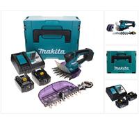 Makita DUM 604 RMXJ Cisailles à gazon sans fil 18 V avec lame pour gazon et arbustes + 2 batteries 4,0 Ah + chargeur + Makpac